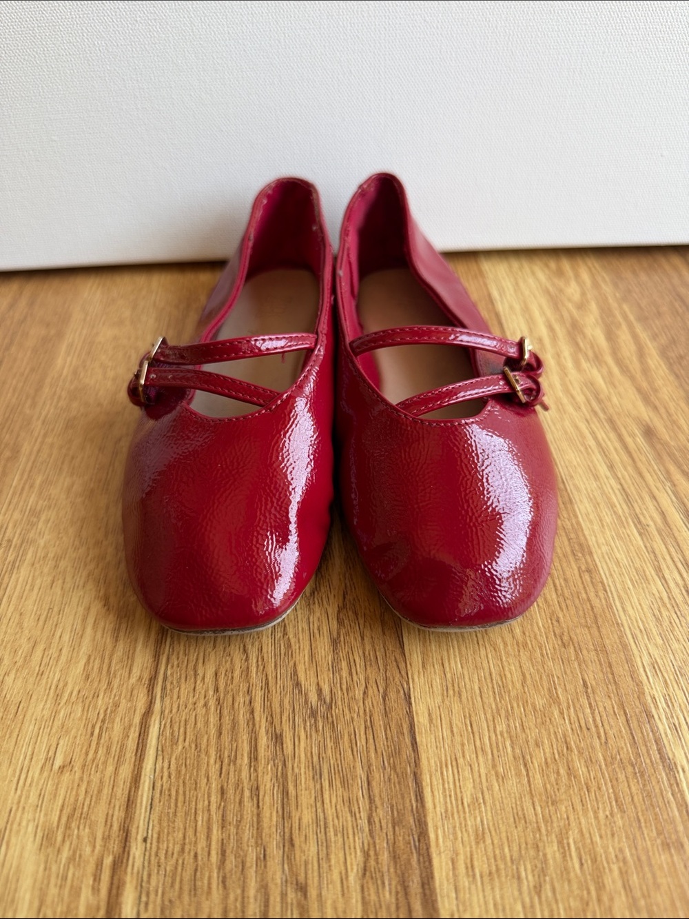 ZARA Girls Red Patent Ballet Mary Janes